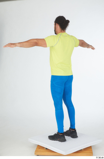  Simeon black sneakers blue leggings dressed sports standing t poses whole body yellow t shirt 0004.jpg